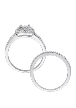 Brand new 😍 2 Piece 3/8 ct. t.w. Diamond Halo Bridal Set in 10k White Gold by Belk & Co. 💯 6 Brand new 😍 2 Piece 3/8 ct. t.w. Diamond Halo Bridal Set in 10k White Gold by Belk & Co. 💯 -DealsBelk & Co. Store Belk 33241
