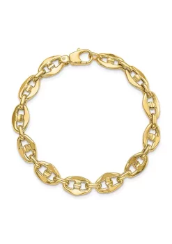 Best deal 🌟 14K Yellow Gold Polished Fancy Link Bracelet by Belk & Co. 🌟 -DealsBelk & Co. Store Belk 33248