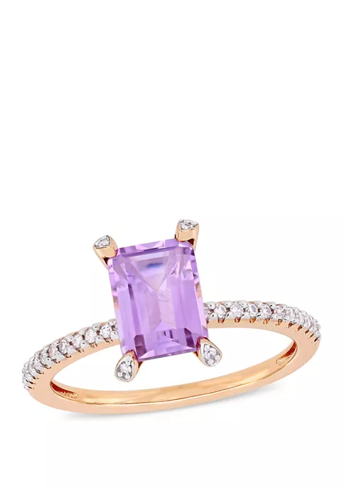 Discount โ๏ธ 1.63 ct. t.w. Pink Amethyst and 1/10 ct. t.w. Diamond Ring in 10k Rose Gold by Belk & Co. ๐ 1 Discount โ๏ธ 1.63 ct. t.w. Pink Amethyst and 1/10 ct. t.w. Diamond Ring in 10k Rose Gold by Belk & Co. ๐