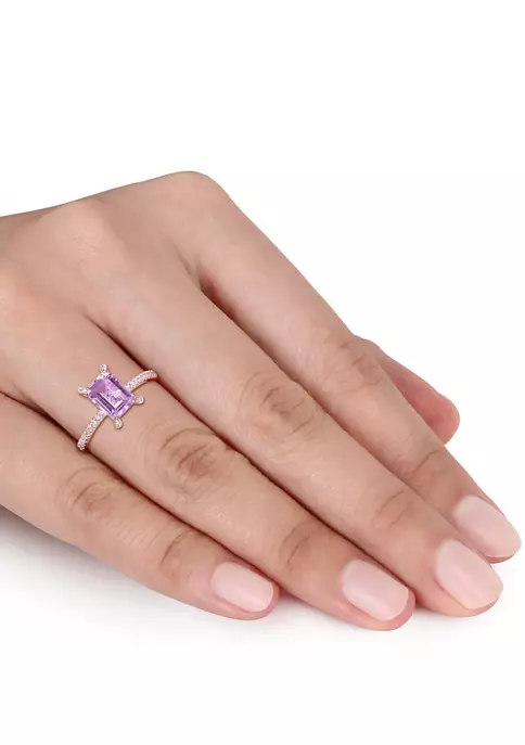 Discount โ๏ธ 1.63 ct. t.w. Pink Amethyst and 1/10 ct. t.w. Diamond Ring in 10k Rose Gold by Belk & Co. ๐ 4 Discount โ๏ธ 1.63 ct. t.w. Pink Amethyst and 1/10 ct. t.w. Diamond Ring in 10k Rose Gold by Belk & Co. ๐ - Image 4