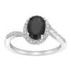 New ⭐ 1 1/4 ct. t.w. Black Onyx and 1/4 ct. t.w. White Topaz Ring in Sterling Silver by Belk & Co. 👏