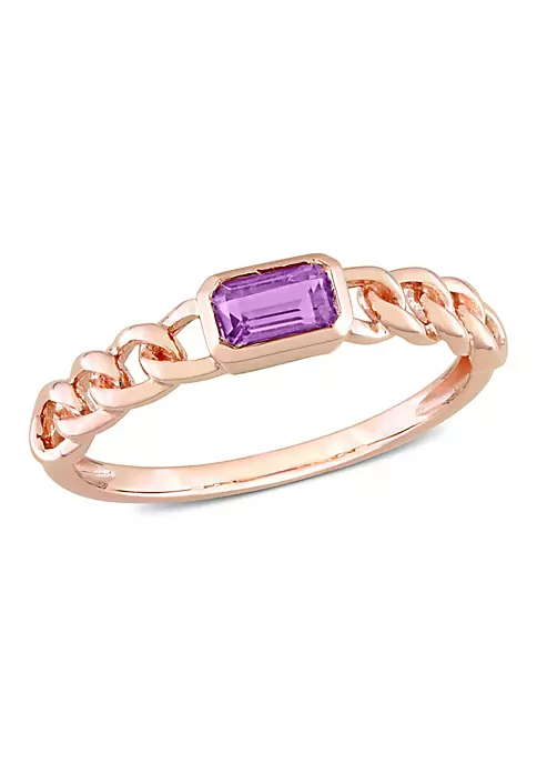 Discount ๐ Octagon Amethyst Link Ring in 10k Rose Gold by Belk & Co. ๐ 6 Discount ๐ Octagon Amethyst Link Ring in 10k Rose Gold by Belk & Co. ๐ - Image 6