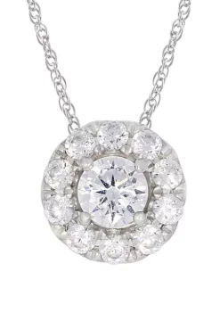 Promo 😀 Grown With Love 1/4 ct. t.w. Lab Created Diamond Pendant with 18 Inch Rope Chain in 10K White Gold by Belk & Co. 😍 -DealsBelk & Co. Store Belk 33316