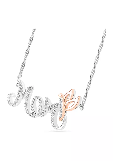 Cheap ๐ 1/5 ct. t.w. Diamond Mom Necklace in Sterling Silver & 10K Rose Gold by Belk & Co. ๐ 2 Cheap ๐ 1/5 ct. t.w. Diamond Mom Necklace in Sterling Silver & 10K Rose Gold by Belk & Co. ๐ - Image 2