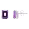 Buy ⌛ 14K Gold 8x6 Emerald Cut Amethyst Earrings by Belk & Co. 😀