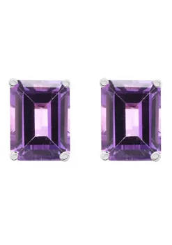 Buy ⌛ 14K Gold 8x6 Emerald Cut Amethyst Earrings by Belk & Co. 😀 -DealsBelk & Co. Store Belk 33323