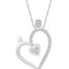 New ❤️ 1/8 ct. t.w. Diamond Heart Pendant in Sterling Silver by Belk & Co. 🛒