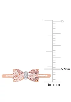 Best deal ⭐ Morganite and Diamond Accent Bow Ring in 10k Rose Gold by Belk & Co. 🛒 -DealsBelk & Co. Store Belk 3335