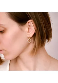 Budget 🧨 1.5 CT TGW Citrine, Madeira Citrine and White Topaz Open Circle Drop Leverback Earrings in 18k Yellow Gold Plated Sterling Silver by Belk & Co. 👏 -DealsBelk & Co. Store Belk 33352