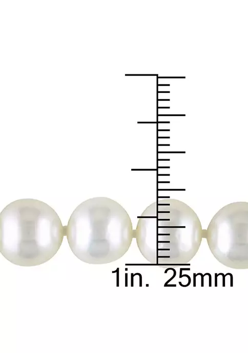 Promo 🔔 8.5-9 MM White Cultured Akoya Pearl Strand with 14k Yellow Gold Ball Clasp by Belk & Co. 🎉 3 Promo 🔔 8.5-9 MM White Cultured Akoya Pearl Strand with 14k Yellow Gold Ball Clasp by Belk & Co. 🎉 - Image 3