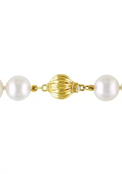 Promo 🔔 8.5-9 MM White Cultured Akoya Pearl Strand with 14k Yellow Gold Ball Clasp by Belk & Co. 🎉 9 Promo 🔔 8.5-9 MM White Cultured Akoya Pearl Strand with 14k Yellow Gold Ball Clasp by Belk & Co. 🎉 -DealsBelk & Co. Store Belk 33382