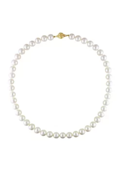 Promo 🔔 8.5-9 MM White Cultured Akoya Pearl Strand with 14k Yellow Gold Ball Clasp by Belk & Co. 🎉 10 Promo 🔔 8.5-9 MM White Cultured Akoya Pearl Strand with 14k Yellow Gold Ball Clasp by Belk & Co. 🎉 -DealsBelk & Co. Store Belk 33383