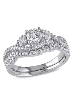 Brand new ✔️ 1.12 ct. t.w. Diamond 3-Stone Bridal Set in 14k White Gold by Belk & Co. ❤️ -DealsBelk & Co. Store Belk 33389