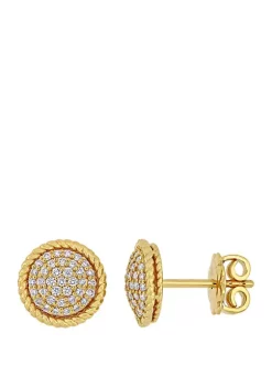 Budget ❤️ 1/3 ct. t.w. Diamond Circular Cluster Stud Earrings in 14K Yellow Gold by Belk & Co. 🎁 -DealsBelk & Co. Store Belk 33400