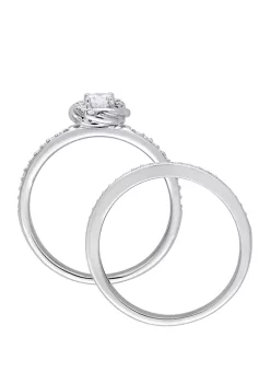 Coupon 👍 2 Piece 1/2 ct. t.w. Diamond Swirl Bridal Ring Set in 10k White Gold by Belk & Co. 🎁 -DealsBelk & Co. Store Belk 33408