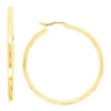 Best deal 🎉 2 mm x 50 mm Round Tube Hoop Earrings in Gold Over Sterling Silver by Belk & Co. 💯