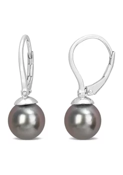 Coupon ✔️ 8-8.5mm Black Tahitian Cultured Freshwater Pearl & Diamond Accent Leverback Earrings in Sterling Silver by Belk & Co. 🛒 9 Coupon ✔️ 8-8.5mm Black Tahitian Cultured Freshwater Pearl & Diamond Accent Leverback Earrings in Sterling Silver by Belk & Co. 🛒 -DealsBelk & Co. Store Belk 33487