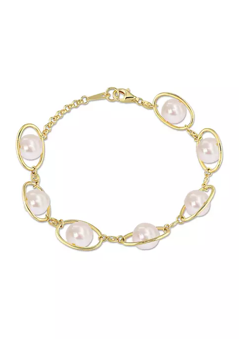 Deals 😉 8-8.5mm Freshwater Pearl & 1/10 CT TGW Cubic Zirconia Bracelet in Yellow Plated Sterling Silver by Belk & Co. 🔔 1 Deals 😉 8-8.5mm Freshwater Pearl & 1/10 CT TGW Cubic Zirconia Bracelet in Yellow Plated Sterling Silver by Belk & Co. 🔔