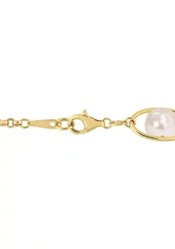 Deals 😉 8-8.5mm Freshwater Pearl & 1/10 CT TGW Cubic Zirconia Bracelet in Yellow Plated Sterling Silver by Belk & Co. 🔔 8 Deals 😉 8-8.5mm Freshwater Pearl & 1/10 CT TGW Cubic Zirconia Bracelet in Yellow Plated Sterling Silver by Belk & Co. 🔔 -DealsBelk & Co. Store Belk 33503