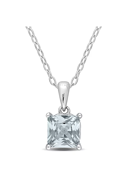 Brand new ๐ 1 ct. t.g.w. Synthetic Spinel (Aquamarine) Solitaire Pendant with Chain in Sterling Silver by Belk & Co. ๐งจ 5 Brand new ๐ 1 ct. t.g.w. Synthetic Spinel (Aquamarine) Solitaire Pendant with Chain in Sterling Silver by Belk & Co. ๐งจ - Image 5