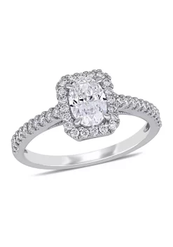 Brand new 🌟 1 ct. t.w. Diamond Oval Halo Engagement Ring in 14k White Gold by Belk & Co. 😍