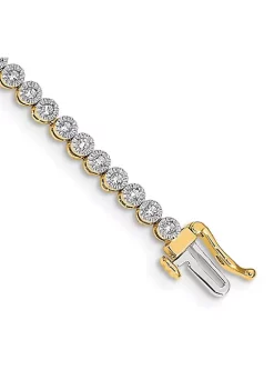 Budget 💯 1 ct. t.w. Diamond Tennis Bracelet in 14K Gold by Belk & Co. 🔔 -DealsBelk & Co. Store Belk 33552