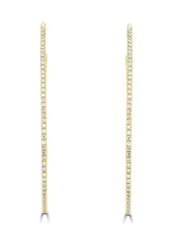 New 🤩 5/8 ct. t.w. Diamond 3/4 Hoop Earrings in 14K Yellow Gold by Belk & Co. 😍