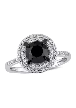 Best reviews of 😉 1.62 ct. t.w. Black and White Diamond Double Halo Engagement Ring in 14k White Gold by Belk & Co. ❤️ -DealsBelk & Co. Store Belk 33568