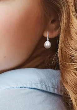 Best Pirce โญ 10-11mm South Sea Cultured Freshwater Pearl and 1/8 CT TDW Diamond Leverback Earrings in 14k White Gold by Belk & Co. ๐ 8 Best Pirce โญ 10-11mm South Sea Cultured Freshwater Pearl and 1/8 CT TDW Diamond Leverback Earrings in 14k White Gold by Belk & Co. ๐ -DealsBelk & Co. Store Belk 33572