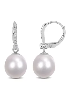 Best Pirce โญ 10-11mm South Sea Cultured Freshwater Pearl and 1/8 CT TDW Diamond Leverback Earrings in 14k White Gold by Belk & Co. ๐ 9 Best Pirce โญ 10-11mm South Sea Cultured Freshwater Pearl and 1/8 CT TDW Diamond Leverback Earrings in 14k White Gold by Belk & Co. ๐ -DealsBelk & Co. Store Belk 33573