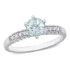 Top 10 🛒 3/4 ct. t.g.w. Aquamarine and 1/4 ct. t.w. Diamond Solitaire Ring in 10K White Gold by Belk & Co. 👍