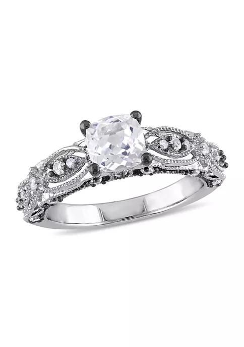 Cheapest 🥰 1.62 ct. t.w. Created White Sapphire and 1/10 ct. t.w. Diamond Accent Vintage Filigree Ring in 10K White Gold by Belk & Co. 🛒 1 Cheapest 🥰 1.62 ct. t.w. Created White Sapphire and 1/10 ct. t.w. Diamond Accent Vintage Filigree Ring in 10K White Gold by Belk & Co. 🛒