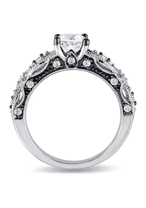 Cheapest 🥰 1.62 ct. t.w. Created White Sapphire and 1/10 ct. t.w. Diamond Accent Vintage Filigree Ring in 10K White Gold by Belk & Co. 🛒 3 Cheapest 🥰 1.62 ct. t.w. Created White Sapphire and 1/10 ct. t.w. Diamond Accent Vintage Filigree Ring in 10K White Gold by Belk & Co. 🛒 - Image 3