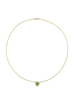 Best deal ❤️ 1.51 ct. t.g.w. White Topaz and Peridot Halo Triangle Necklace in 14K Yellow Gold by Belk & Co. 😍 10 Best deal ❤️ 1.51 ct. t.g.w. White Topaz and Peridot Halo Triangle Necklace in 14K Yellow Gold by Belk & Co. 😍 -DealsBelk & Co. Store Belk 33605
