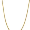 Budget ✨ Men's 14K Yellow Gold 2.5 Millimeter Semi Solid Diamond Cut Wheat Chain Necklace by Belk & Co. 🔔