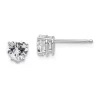 New 🤩 14K White Gold 5mm Heart Cubic Zirconia Earrings in 14K White Gold by Belk & Co. 🧨