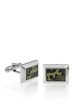Buy 🌟 Men's Stainless Steel Camouflage Cufflinks by Belk & Co. ✨