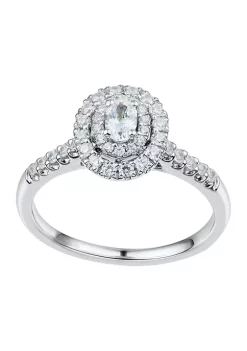 Cheapest 🤩 1/2 ct. t.w. Diamond Engagement Ring in 14K White Gold by Belk & Co. 🧨 -DealsBelk & Co. Store Belk 33730