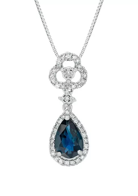 Cheapest โ๏ธ Sapphire and Diamond Pendant Necklace by Belk & Co. ๐ 1 Cheapest โ๏ธ Sapphire and Diamond Pendant Necklace by Belk & Co. ๐