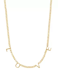 Cheap 🔔 Love Station on Curb Chain in 10K Yellow Gold by Belk & Co. 😍