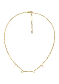 Cheap 🔔 Love Station on Curb Chain in 10K Yellow Gold by Belk & Co. 😍 -DealsBelk & Co. Store Belk 33805