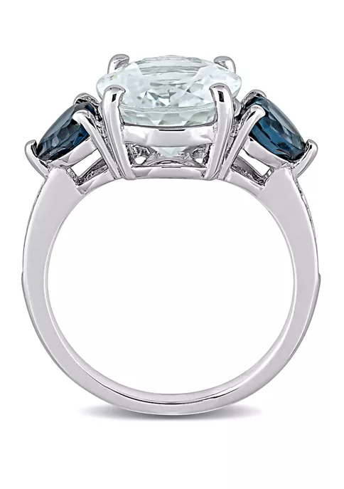 Deals ⌛ 4.2 ct. t.w. Ice Aquamarine, 1 ct. t.w. London-Blue Topaz, and 1/10 ct. t.w. Diamond Accent 3-Stone Ring In Sterling Silver by Belk & Co. 🔥 2 Deals ⌛ 4.2 ct. t.w. Ice Aquamarine, 1 ct. t.w. London-Blue Topaz, and 1/10 ct. t.w. Diamond Accent 3-Stone Ring In Sterling Silver by Belk & Co. 🔥 - Image 2