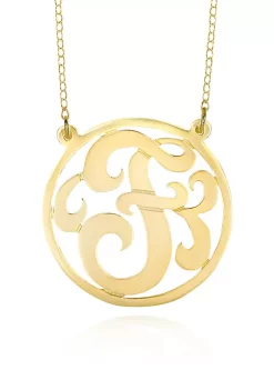 Best deal ⌛ 10k Yellow Gold F Monogram Necklace by Belk & Co. 😀