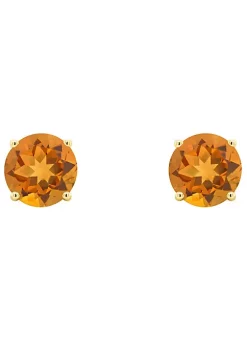 Coupon ⭐ 14K Yellow Gold 7mm Round Citrine Stud Earrings by Belk & Co. 👍 -DealsBelk & Co. Store Belk 33862