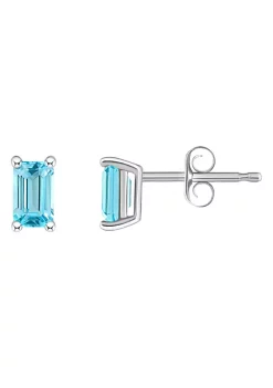 Best reviews of 🎁 14K Gold 5x3 Emerald Cut Blue Topaz Earrings by Belk & Co. ⌛ -DealsBelk & Co. Store Belk 33876