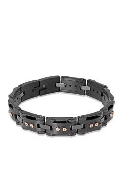 Wholesale 🛒 Men's Stainless Steel and Ceramic Bracelet by Belk & Co. 🧨 -DealsBelk & Co. Store Belk 33881