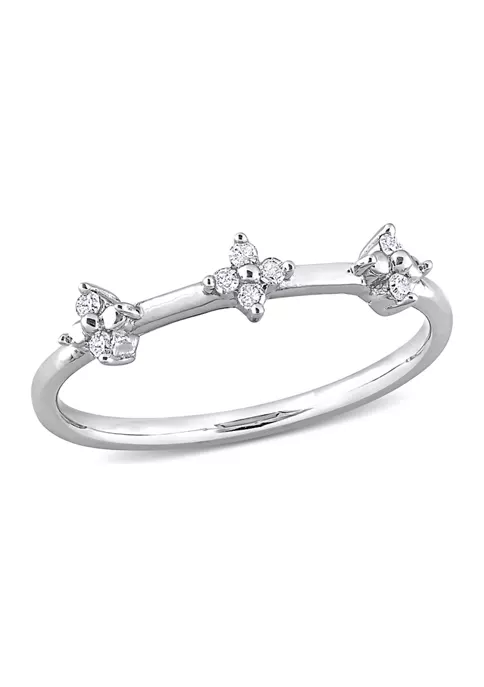 Best Pirce ๐ 1/10 CT TW Diamond Floral Promise Ring in Sterling Silver by Belk & Co. ๐ 1 Best Pirce ๐ 1/10 CT TW Diamond Floral Promise Ring in Sterling Silver by Belk & Co. ๐