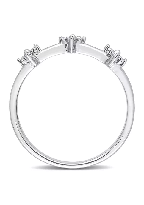 Best Pirce ๐ 1/10 CT TW Diamond Floral Promise Ring in Sterling Silver by Belk & Co. ๐ 2 Best Pirce ๐ 1/10 CT TW Diamond Floral Promise Ring in Sterling Silver by Belk & Co. ๐ - Image 2