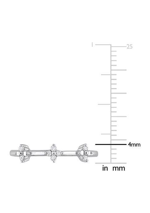 Best Pirce ๐ 1/10 CT TW Diamond Floral Promise Ring in Sterling Silver by Belk & Co. ๐ 4 Best Pirce ๐ 1/10 CT TW Diamond Floral Promise Ring in Sterling Silver by Belk & Co. ๐ - Image 4