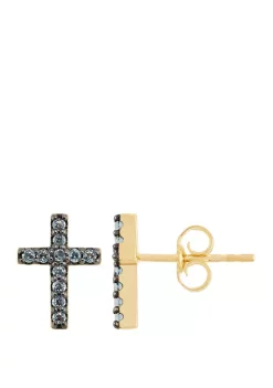 Top 10 ✨ Swiss Blue Topaz Cross Stud Earrings in 10K Gold by Belk & Co. 🌟 -DealsBelk & Co. Store Belk 33898